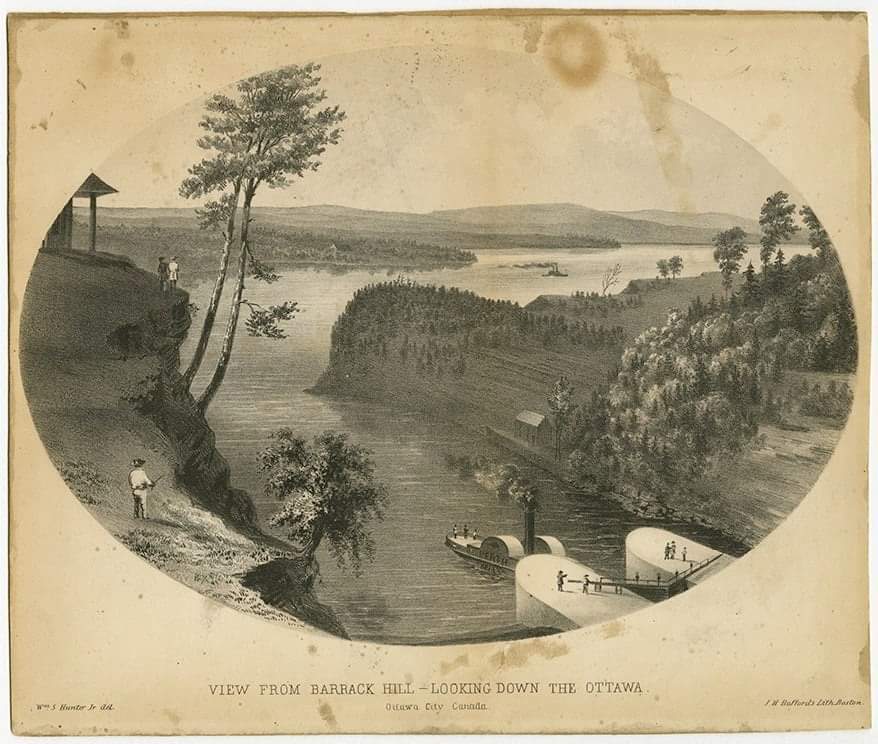 Entrance Bay leading to the Rideau Canal, Bytown ca.1832.