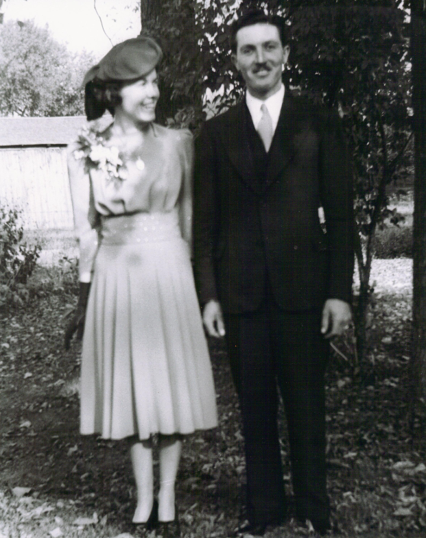 Wedding of Walter Henry Sparks and Ethel Marion Graham 7 October 1939 in Richmond, Ontario.